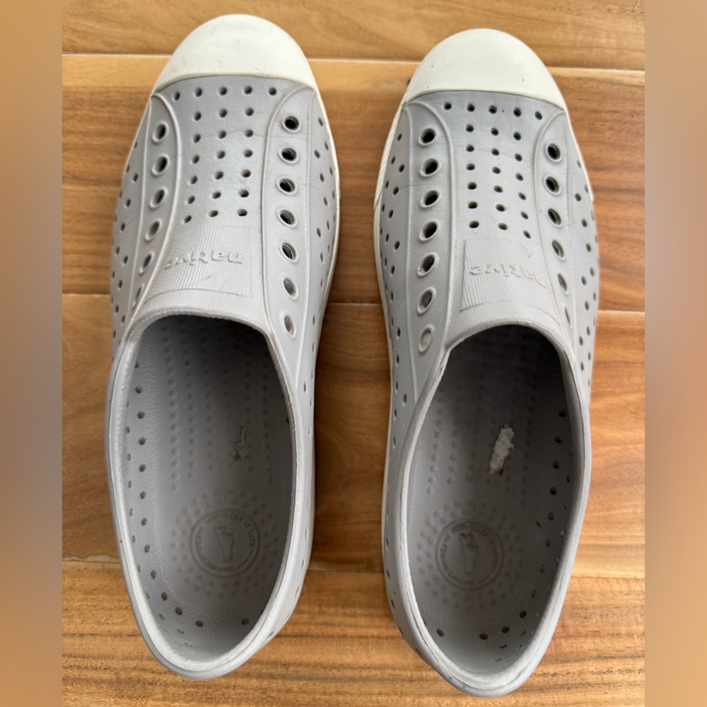 Native Gray and White Jefferson Shoes
